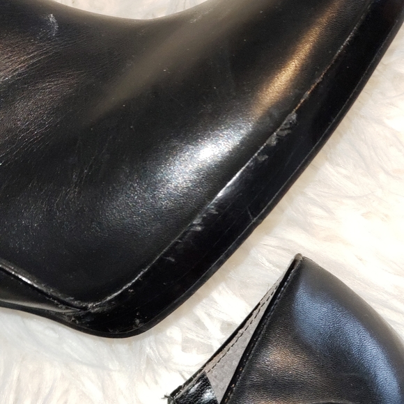Ralph Lauren heeled booties black leather 7.5 M - Picture 5 of 10